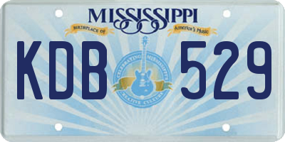 MS license plate KDB529