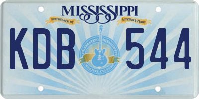 MS license plate KDB544