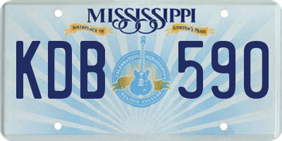 MS license plate KDB590
