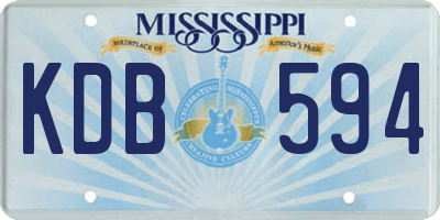 MS license plate KDB594