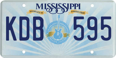 MS license plate KDB595