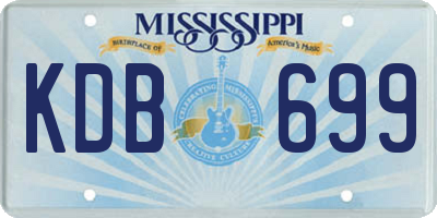 MS license plate KDB699