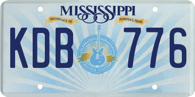 MS license plate KDB776