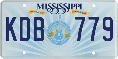 MS license plate KDB779