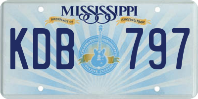 MS license plate KDB797