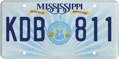 MS license plate KDB811