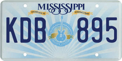 MS license plate KDB895
