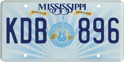 MS license plate KDB896