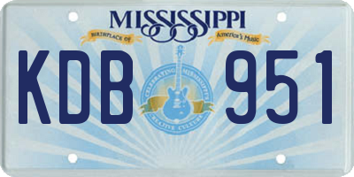 MS license plate KDB951