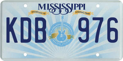 MS license plate KDB976