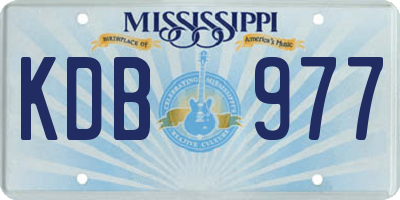 MS license plate KDB977