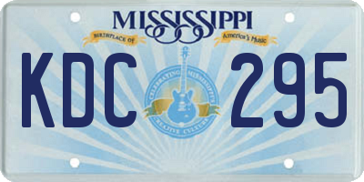 MS license plate KDC295