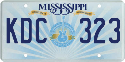 MS license plate KDC323
