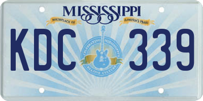 MS license plate KDC339