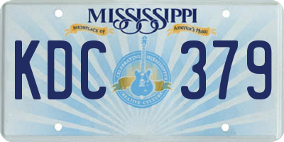 MS license plate KDC379