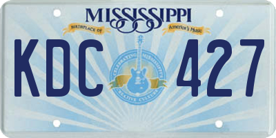 MS license plate KDC427