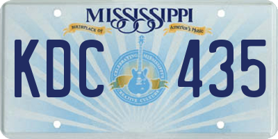 MS license plate KDC435