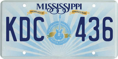 MS license plate KDC436