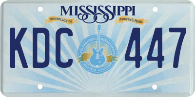 MS license plate KDC447