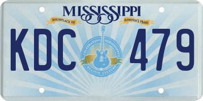 MS license plate KDC479