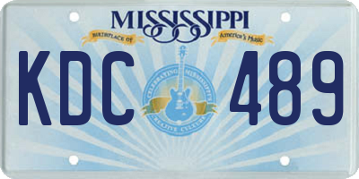 MS license plate KDC489
