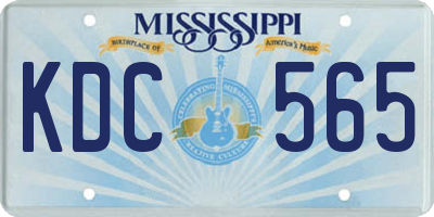 MS license plate KDC565