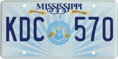 MS license plate KDC570