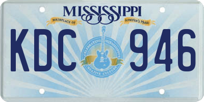 MS license plate KDC946