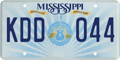 MS license plate KDD044