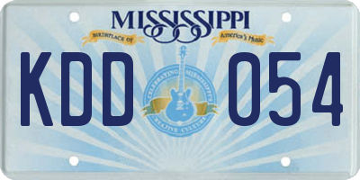 MS license plate KDD054