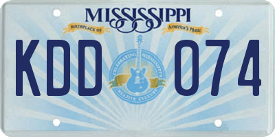 MS license plate KDD074