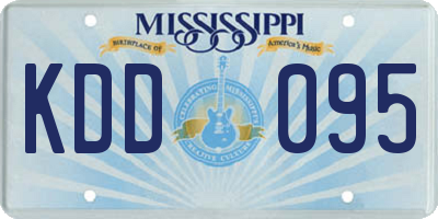 MS license plate KDD095