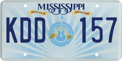 MS license plate KDD157