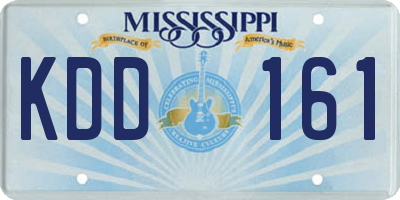MS license plate KDD161