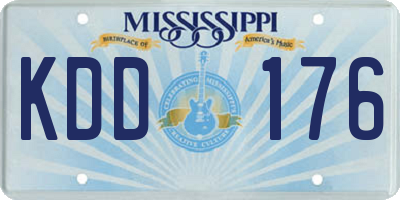 MS license plate KDD176
