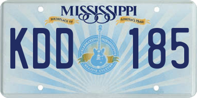 MS license plate KDD185