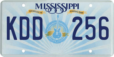 MS license plate KDD256