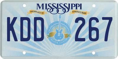 MS license plate KDD267