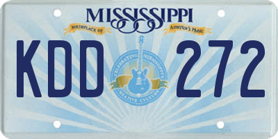 MS license plate KDD272