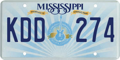 MS license plate KDD274