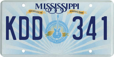 MS license plate KDD341