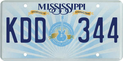 MS license plate KDD344