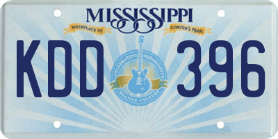 MS license plate KDD396
