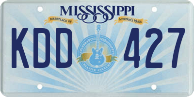 MS license plate KDD427