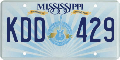 MS license plate KDD429