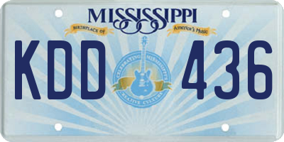 MS license plate KDD436