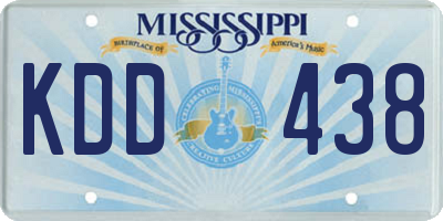 MS license plate KDD438