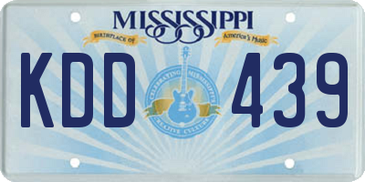 MS license plate KDD439