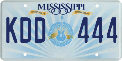 MS license plate KDD444