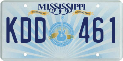 MS license plate KDD461